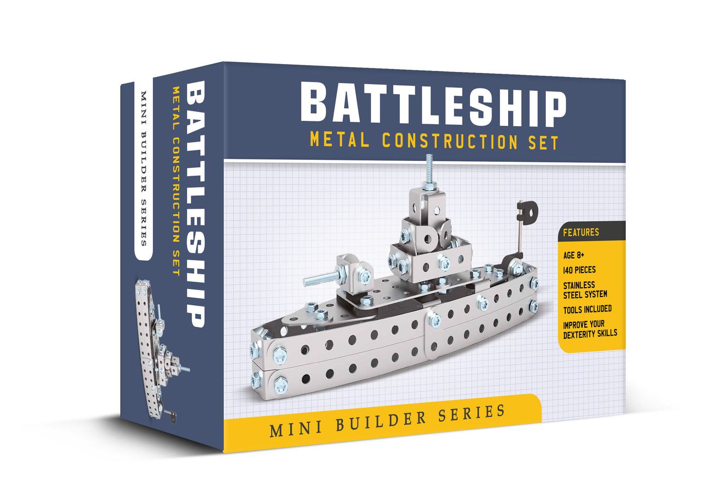 Mini Builder Series Battleship Metal Construction Set