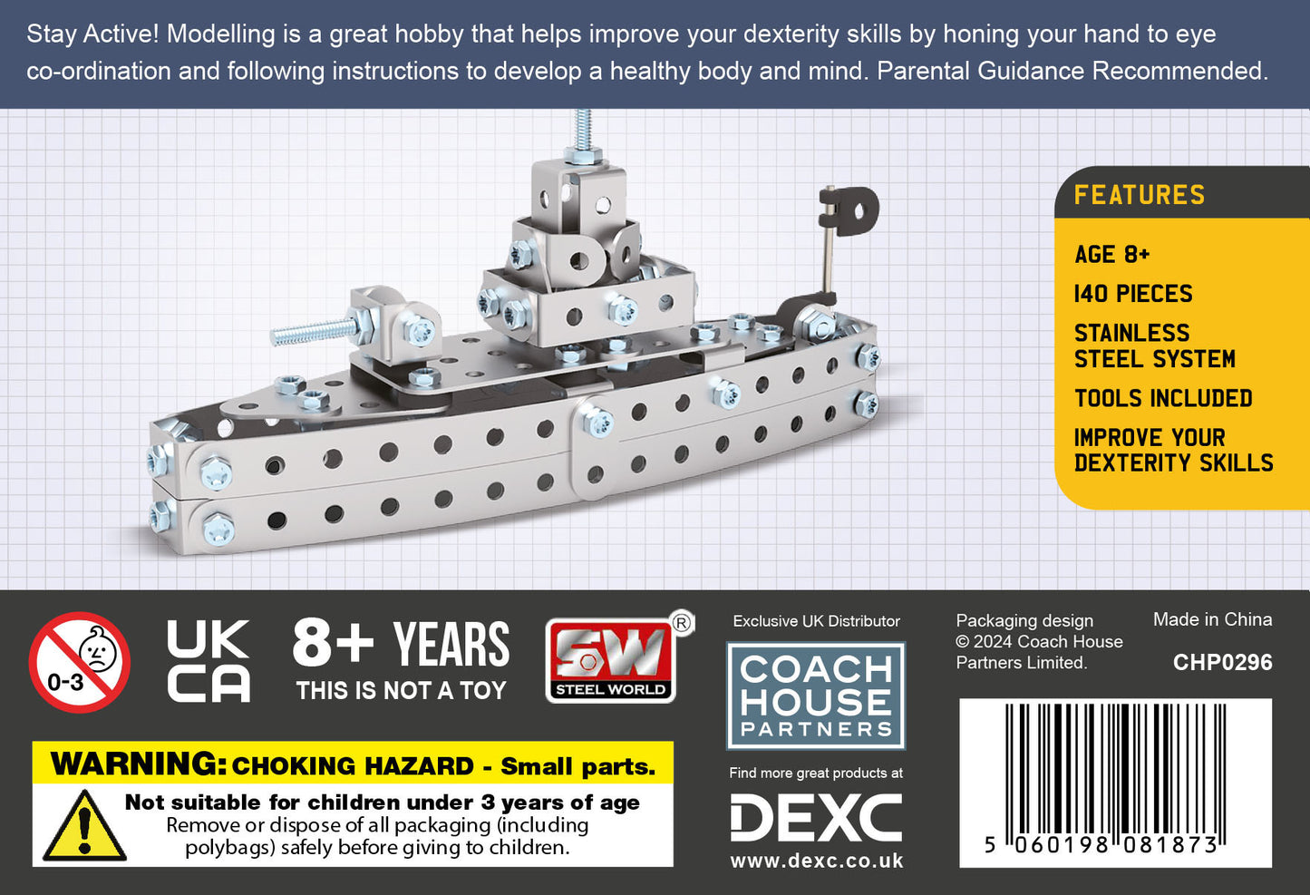 Mini Builder Series Battleship Metal Construction Set