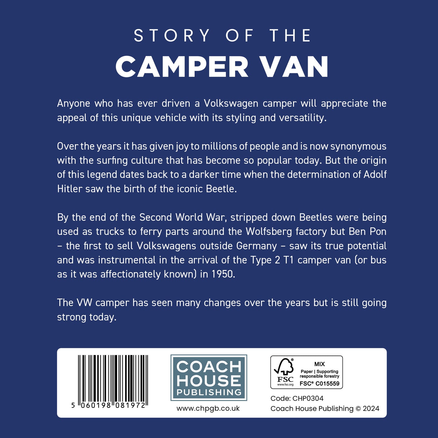 Story of the Camper Van Book (Hardback 128 pages)