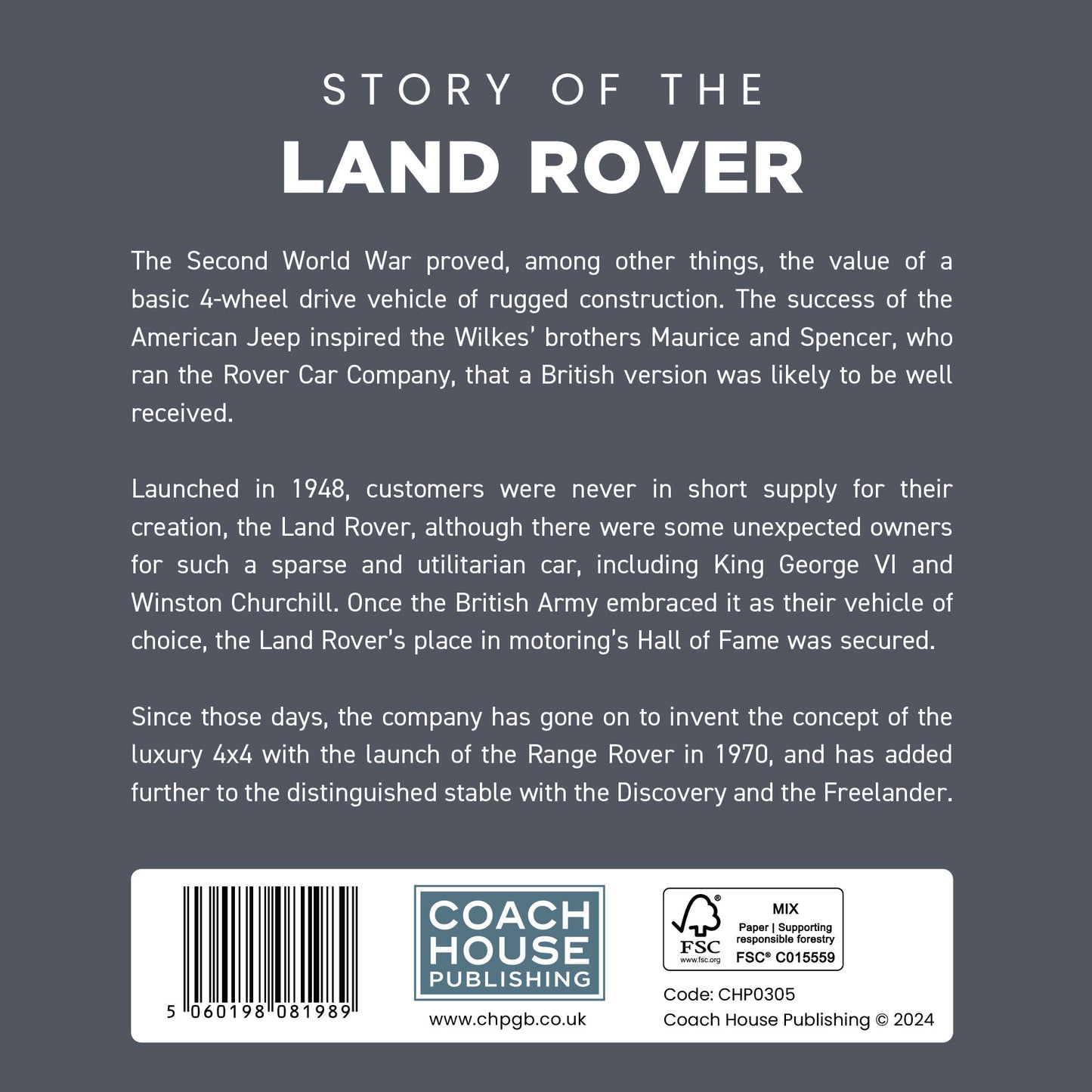 Story of the Land Rover Book (Hardback)