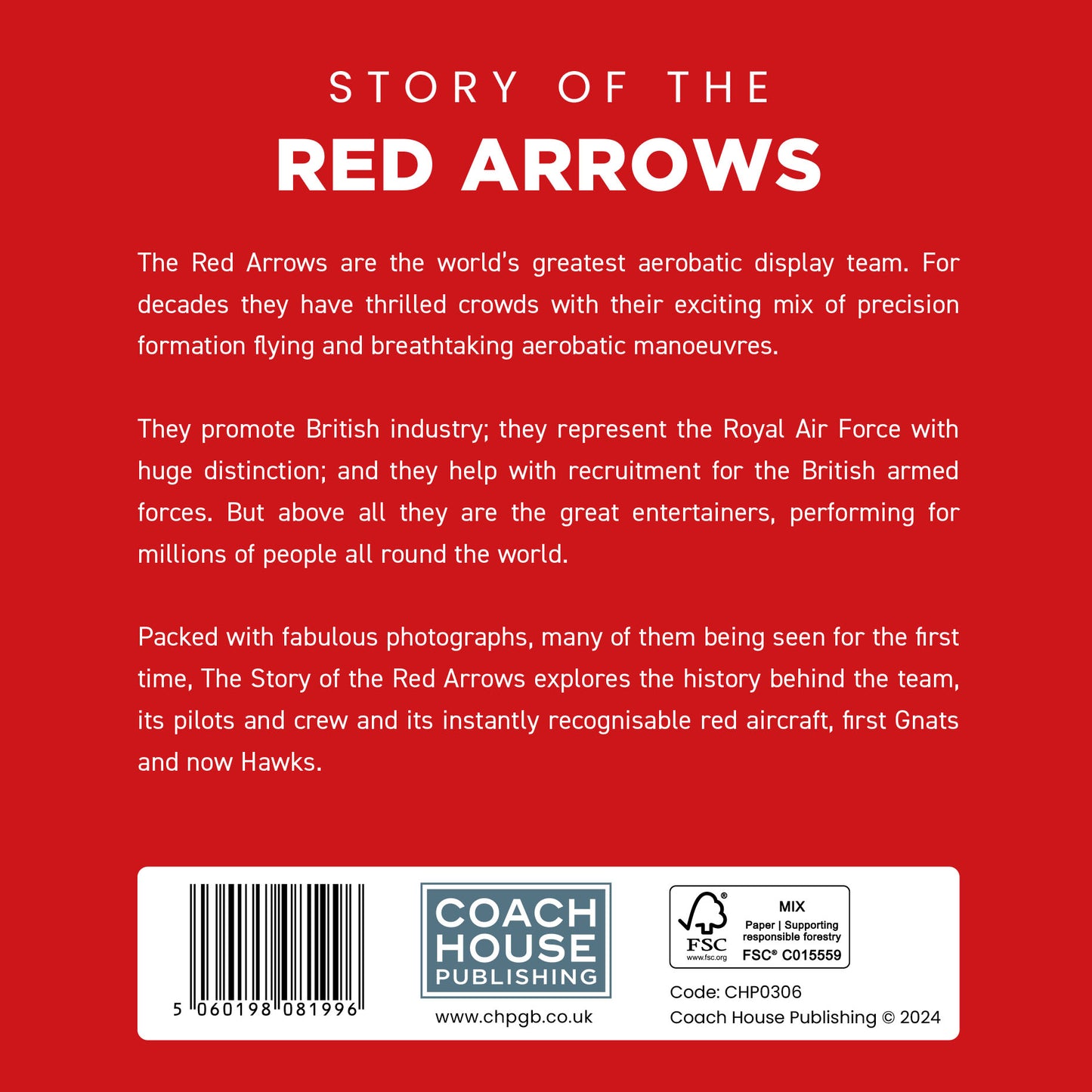 Story of the  Red Arrows Book (Hardback 128 pages)