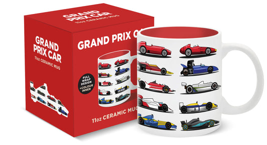 Grand Prix Cars Ceramic Mug 11oz (MINIMUM ORDER QUANTITY x 4 UNITS)