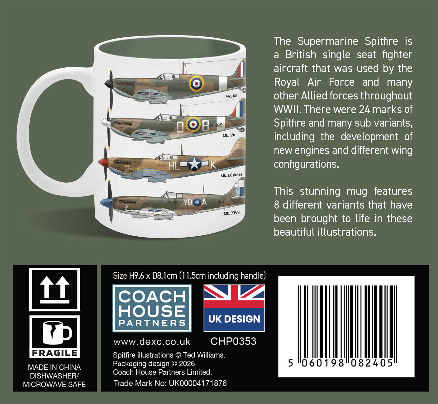 Spitfire Ceramic Mug (MINIMUM ORDER QUANTITY x 4 UNITS)