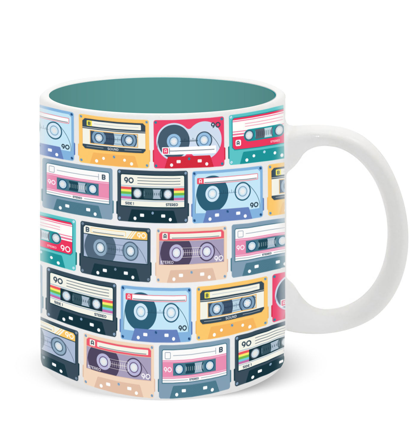 Cassette Tapes Ceramic Mug 11oz (MINIMUM ORDER QUANTITY x 4 UNITS)
