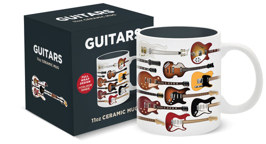 Guitars Ceramic Mug 11oz (MINIMUM ORDER QUANTITY x 4 UNITS)