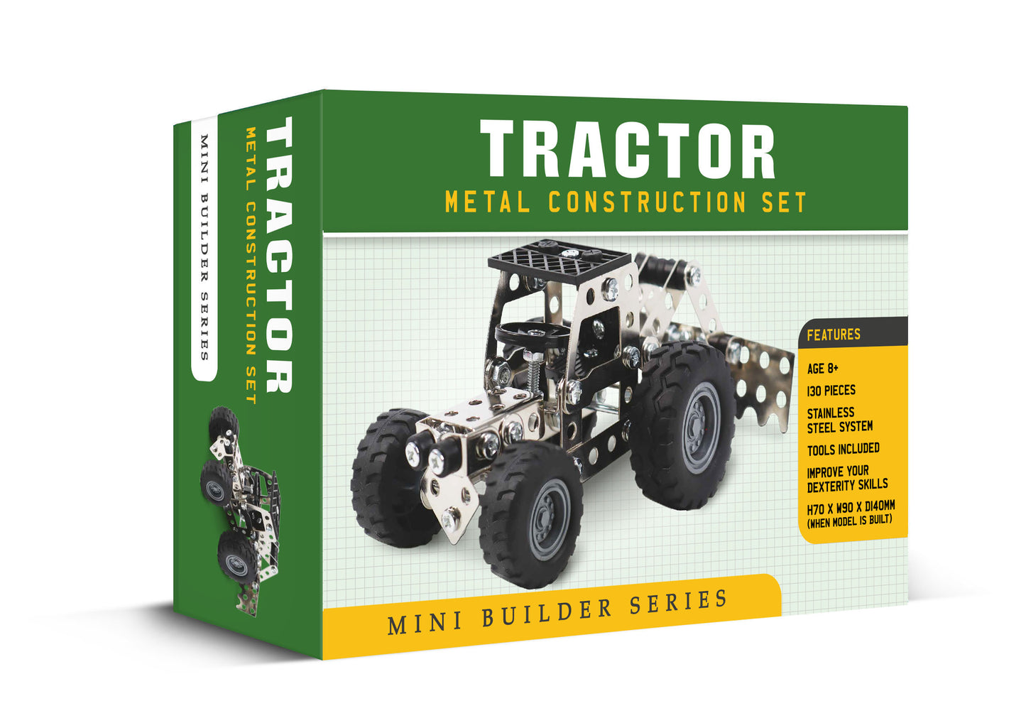 Mini Builder Series Tractor Metal Construction Set
