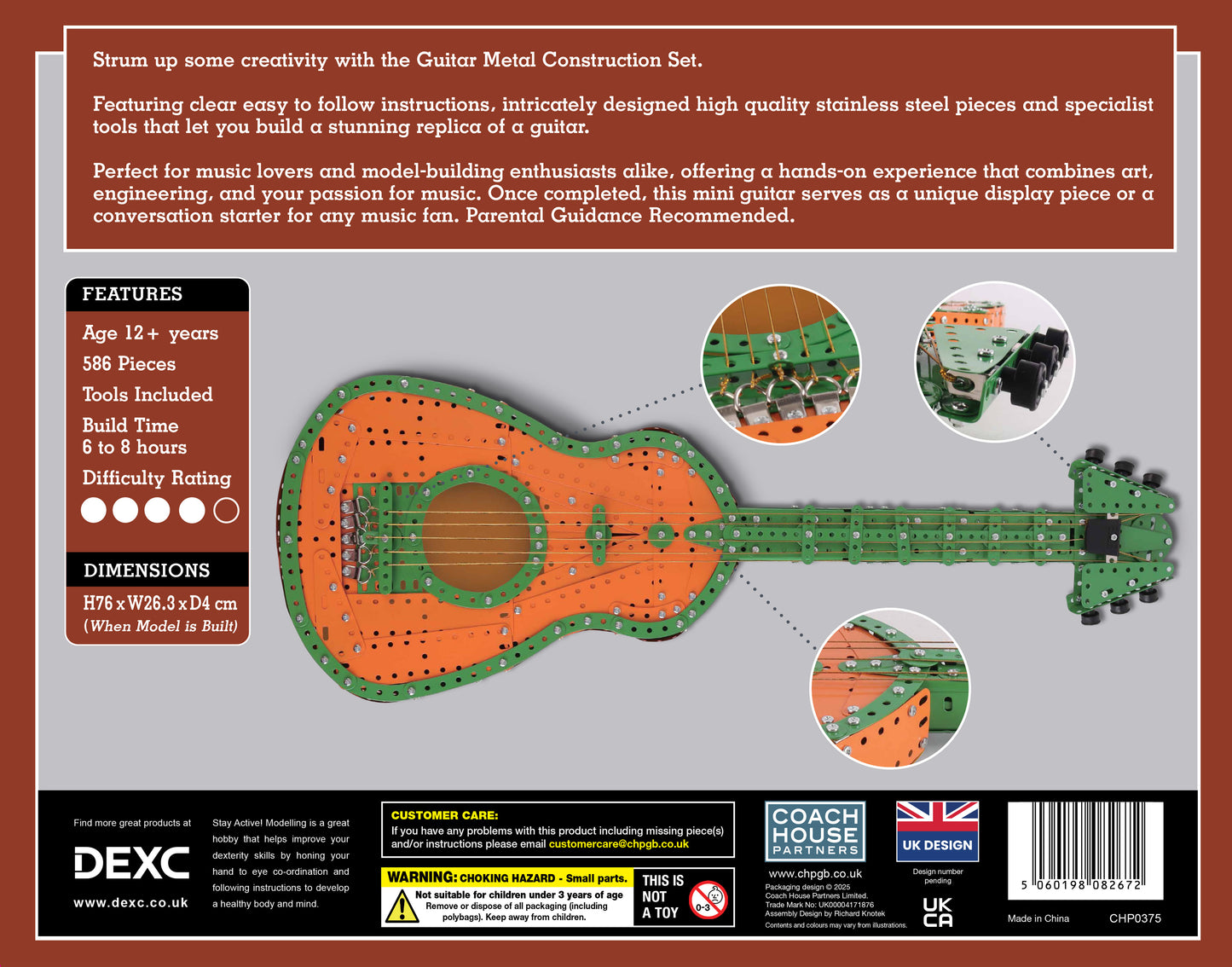 Guitar Metal Construction Set (MINIMUM ORDER QUANTITY X2 UNITS)