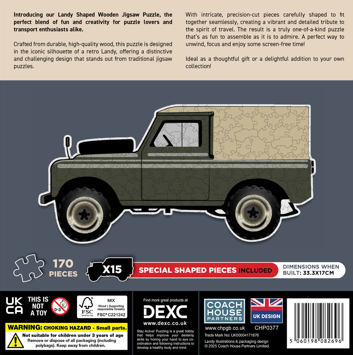 Landy Shaped Wooden Jigsaw (MINIMUM ORDER QUANTITY x 5 UNITS )