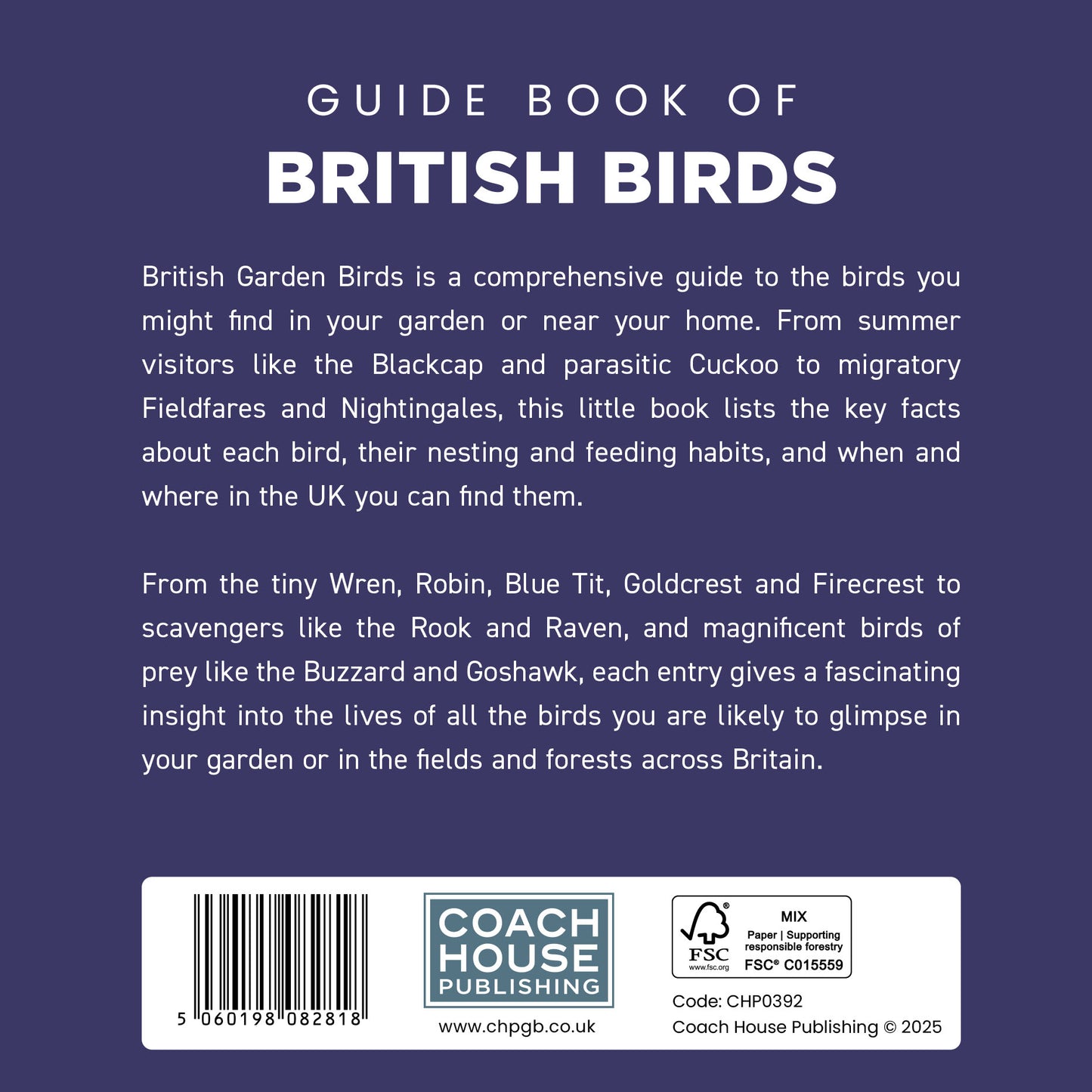 Guide Book of British Birds (MINIMUM ORDER QUANITY x 4 UNITS )