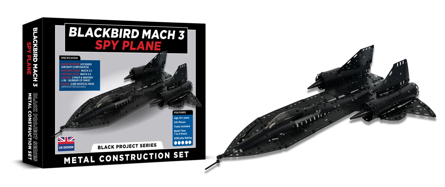 Blackbird Mach 3 Spy Plane Metal Construction Set (MINIMUM ORDER QUANTITY X2 UNITS)