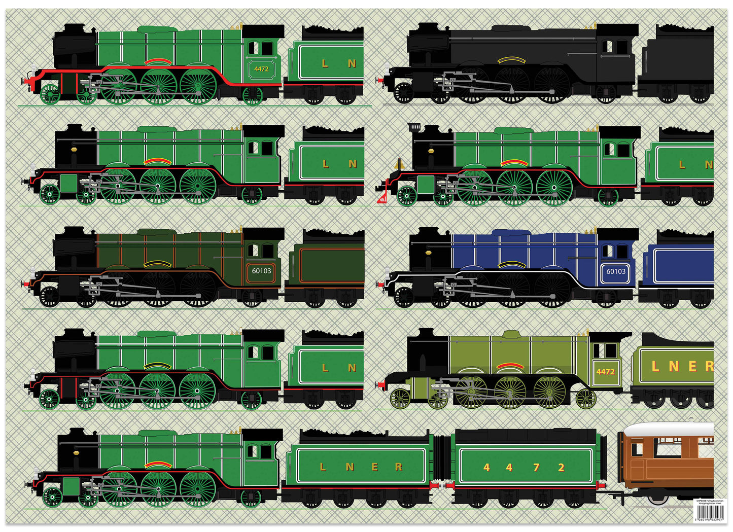 Flying Scotsman Wrapping Paper (700x500)
