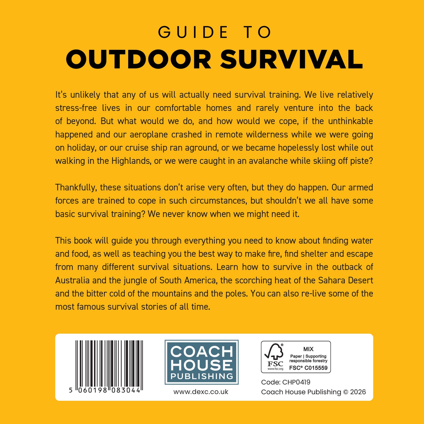 Guide to Outdoor Survival (MINIMUM ORDER QUANTITY x 4 UNITS)
