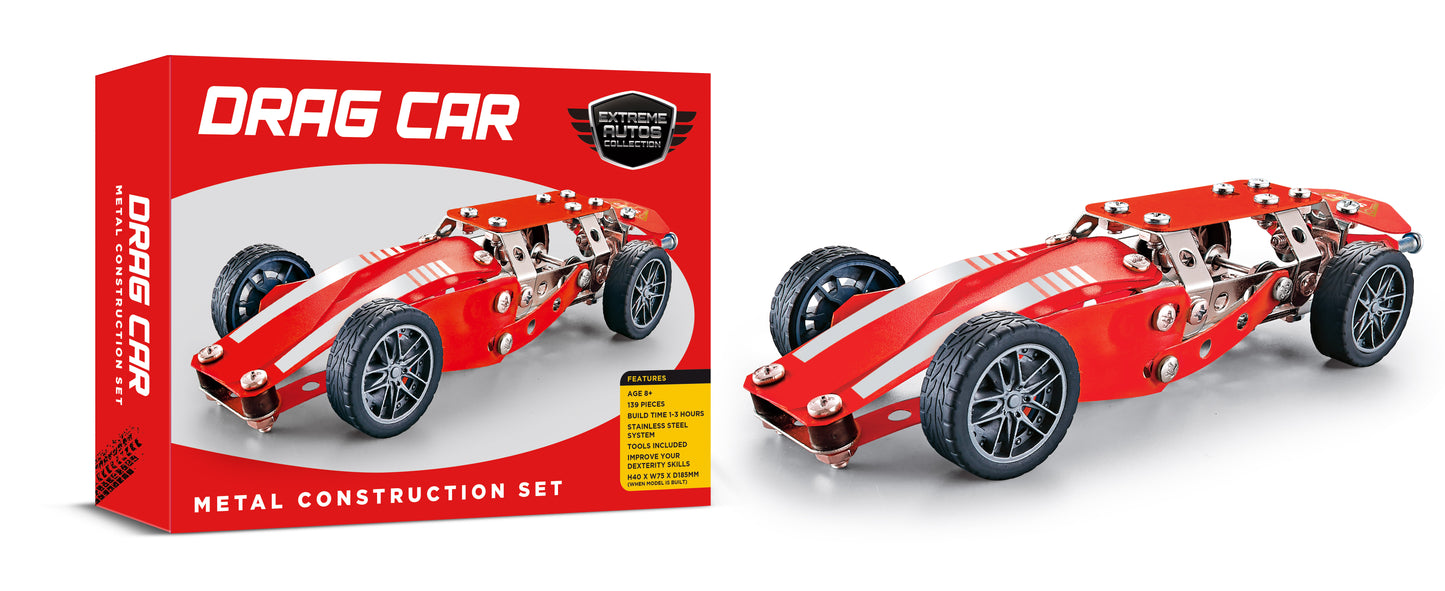 Drag Car Racer Metal Construction Set (MINIMUM ORDER QUANITY x 5 UNITS )