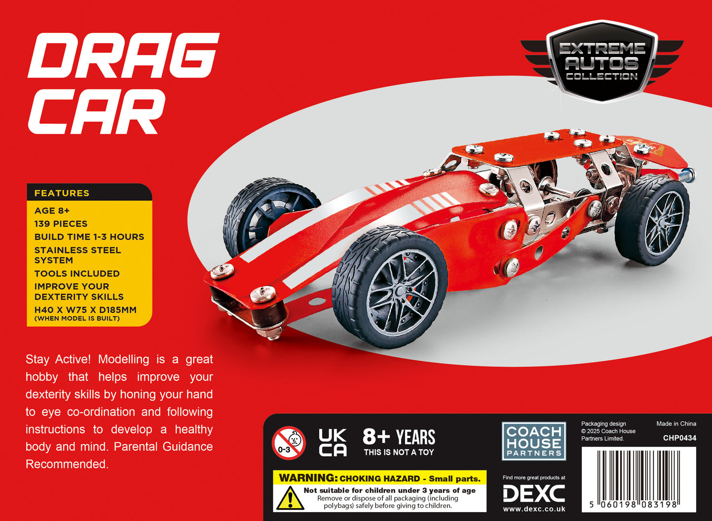 Drag Car Racer Metal Construction Set (MINIMUM ORDER QUANITY x 5 UNITS )