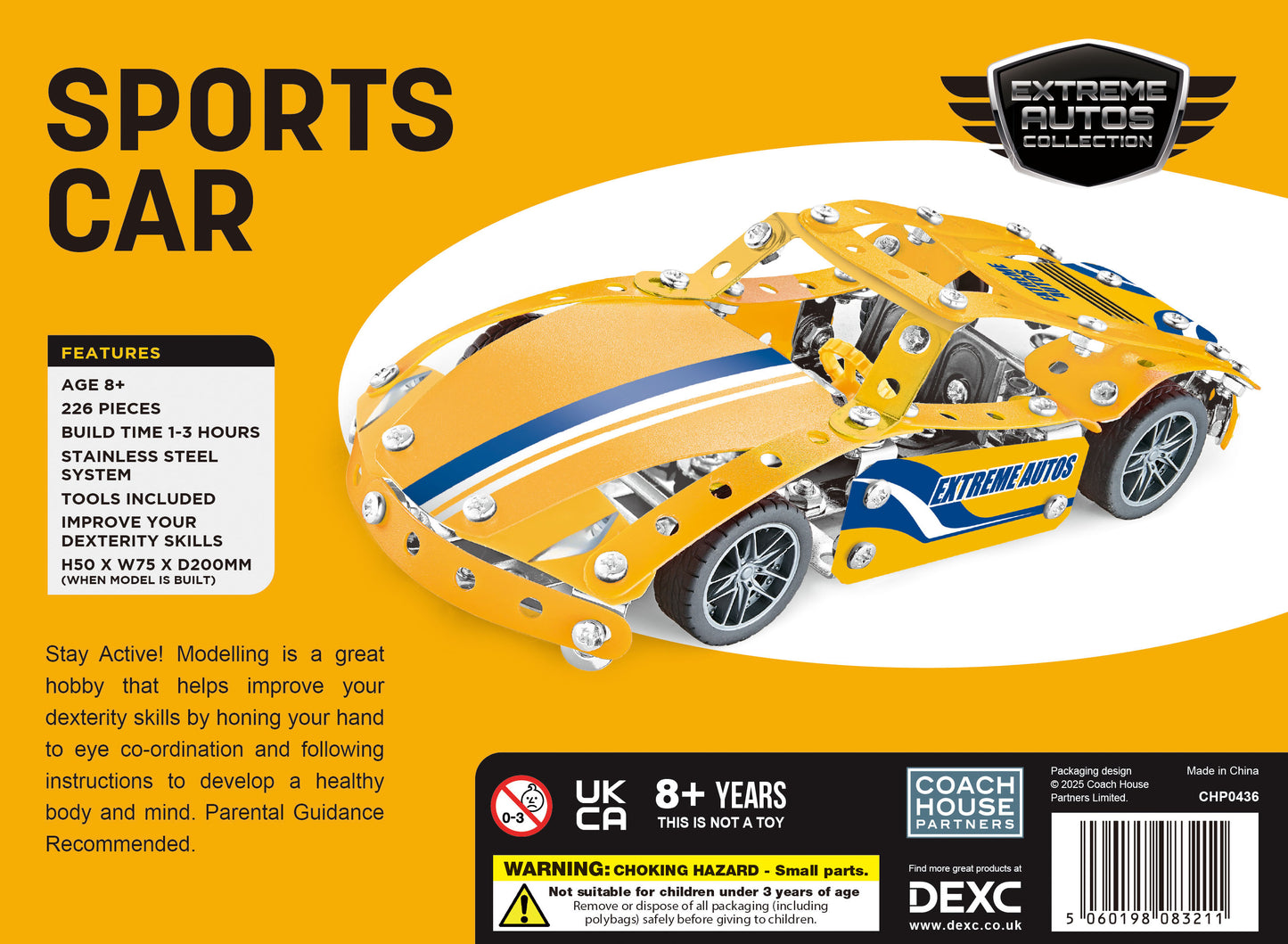 Sports Car Metal Construction Set (MINIMUM ORDER QUANITY x 5 UNITS )