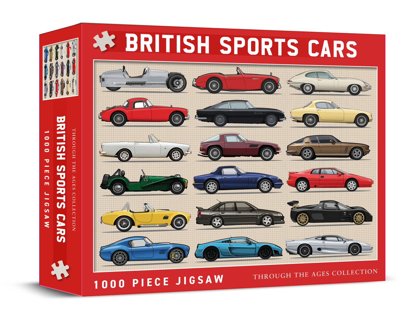 British Sports Cars 1000 Piece Jigsaw (MINIMUM ORDER QUANTITY x 4 UNITS)