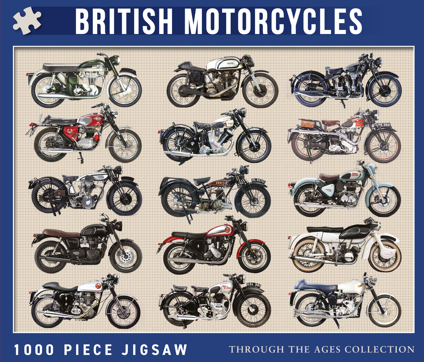 British Motorcycles 1000 Piece Jigsaw (MINIMUM ORDER QUANTITY x 4 UNITS)