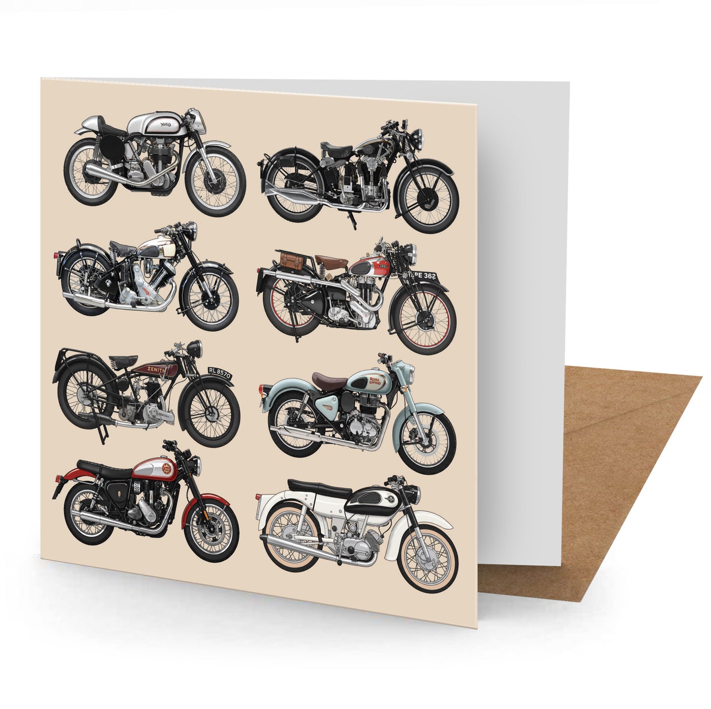 British Motorcycles Greetings Card (MINIMUM ORDER QUANTITY x 6 UNITS)