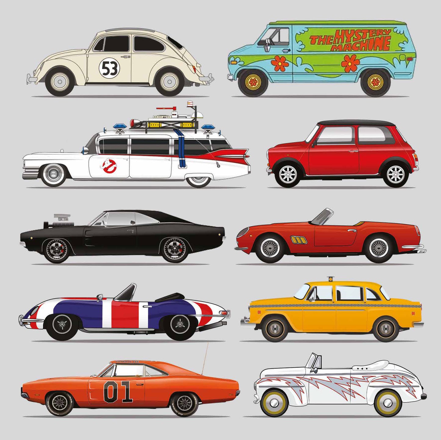 TV Cars Greetings Card (MINIMUM ORDER QUANTITY x 6 UNITS)