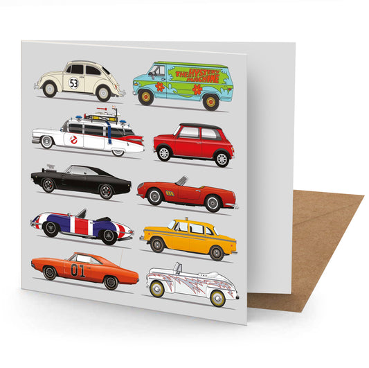 TV Cars Greetings Card (MINIMUM ORDER QUANTITY x 6 UNITS)