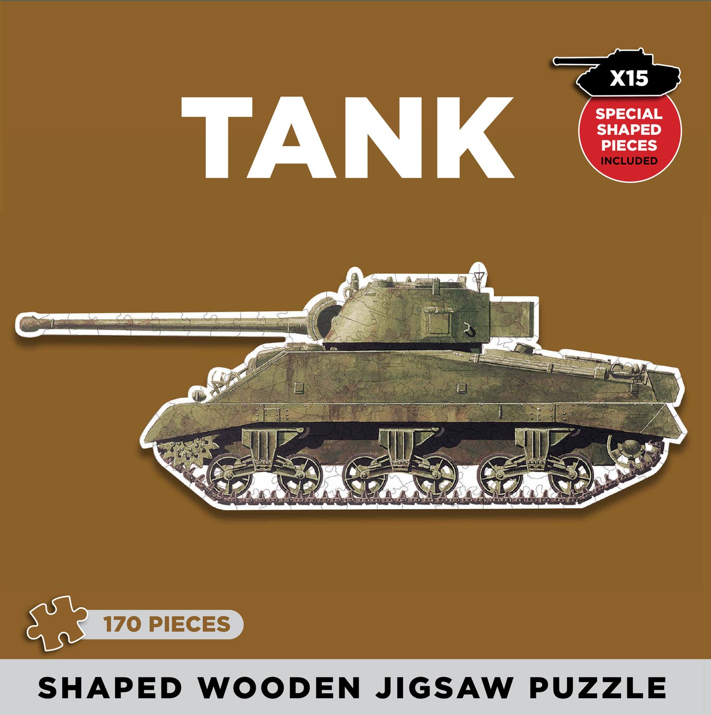 Tank Wooden Shaped Jigsaw (MINIMUM ORDER QUANTITY x 5 UNITS)