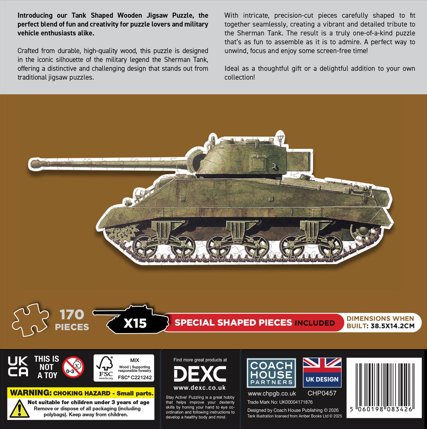 Tank Wooden Shaped Jigsaw (MINIMUM ORDER QUANTITY x 5 UNITS)