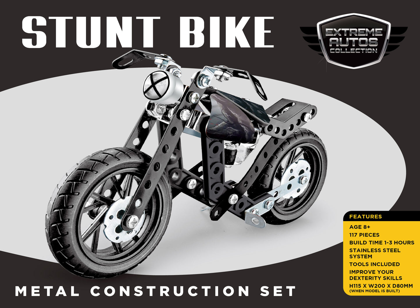 Extreme Autos Stunt Bike Metal Construction Set (MINIMUM ORDER QUANTITY x 4 UNITS)