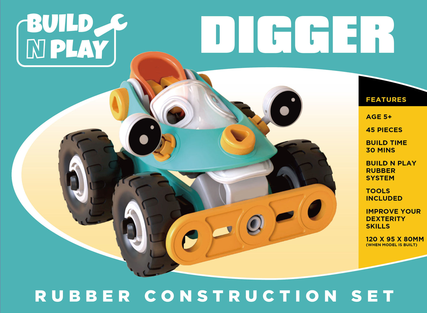 Digger Build n Play Rubber Construction Set (MINIMUM ORDER QUANTITY x 4 UNITS)