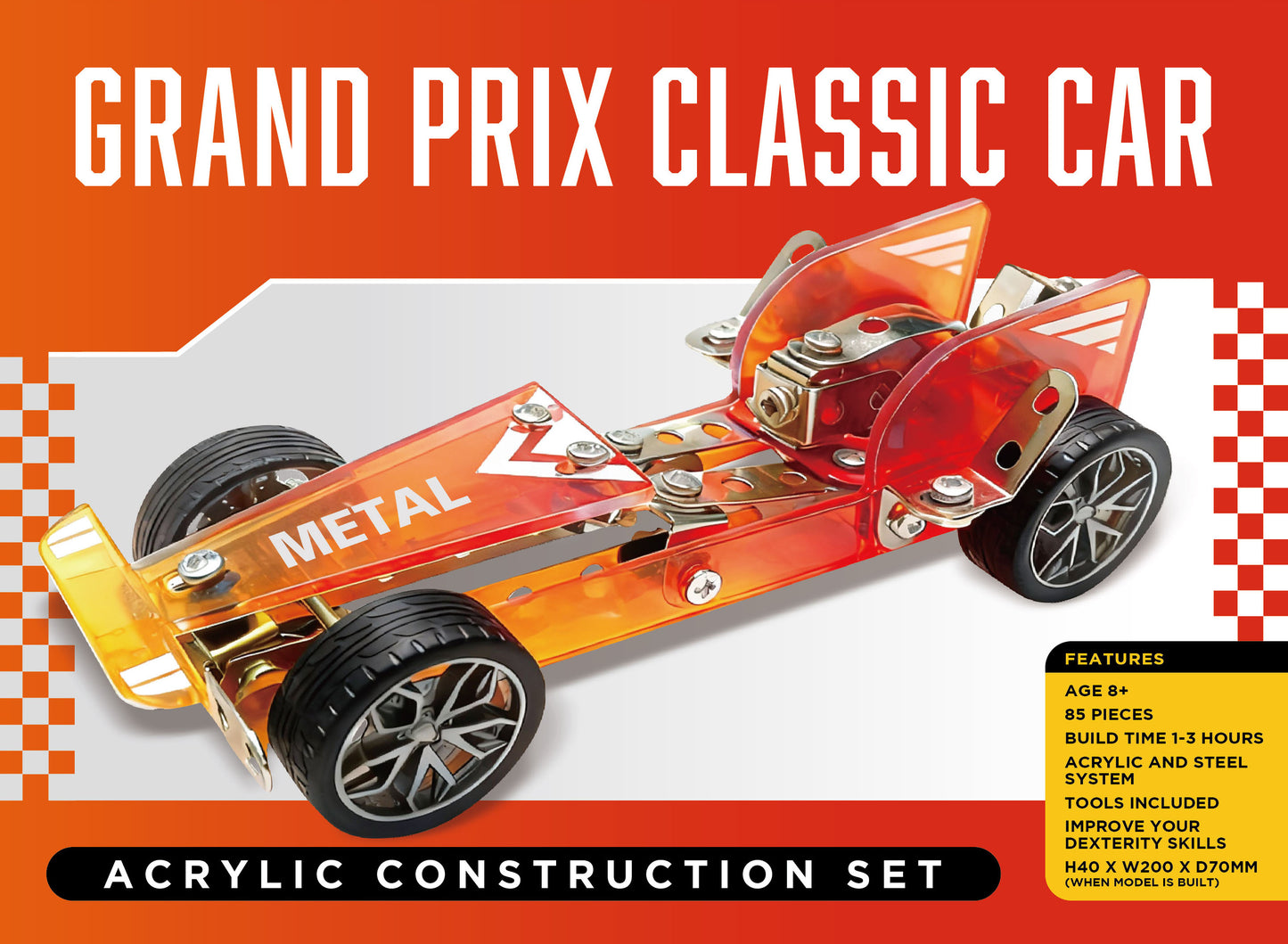 Grand Prix Car Acrylic/Metal Construction Set (MINIMUM ORDER QUANTITY x 4 UNITS)