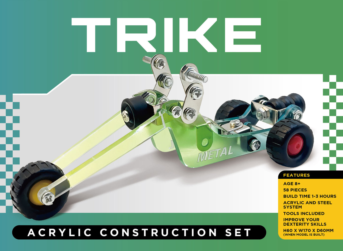 Trike Acrylic/Metal Construction Set (MINIMUM ORDER QUANTITY x 4 UNITS)