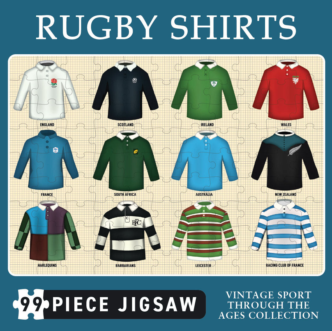 Rugby Shirts 99 Piece Jigsaw (MINIMUM ORDER QUANTITY x 6 UNITS)