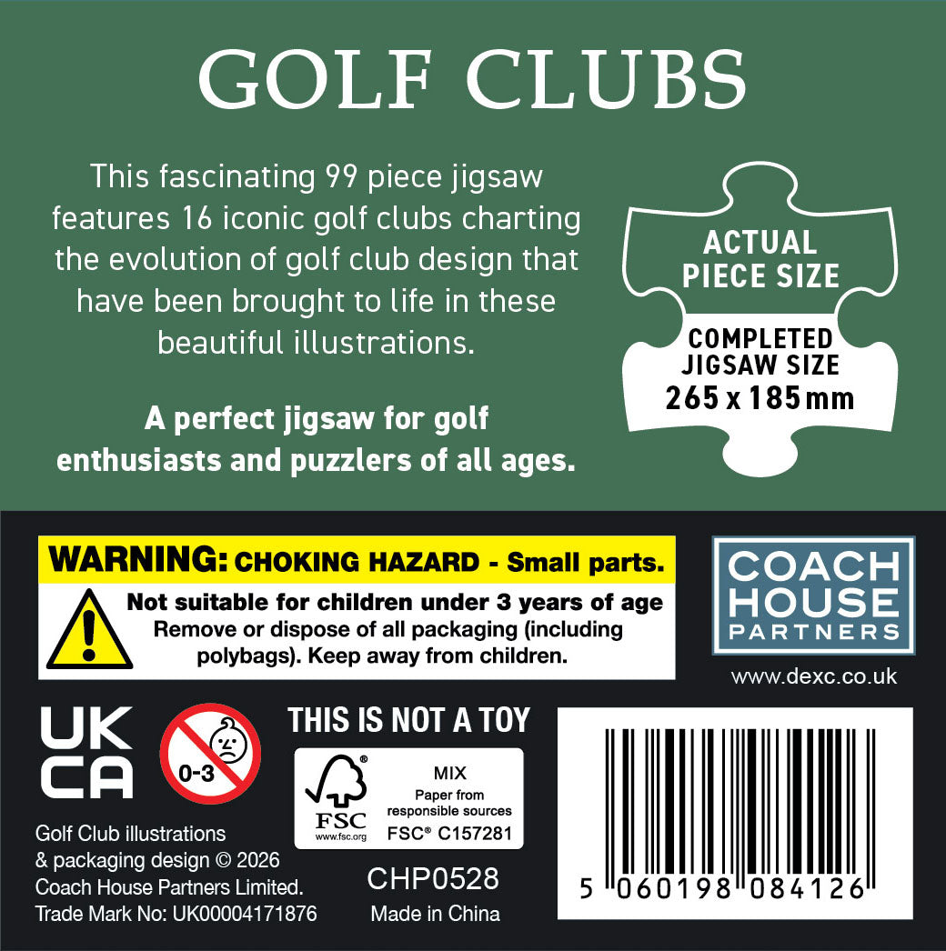 Golf Clubs 99 Piece Jigsaw (MINIMUM ORDER QUANTITY x 6 UNITS)