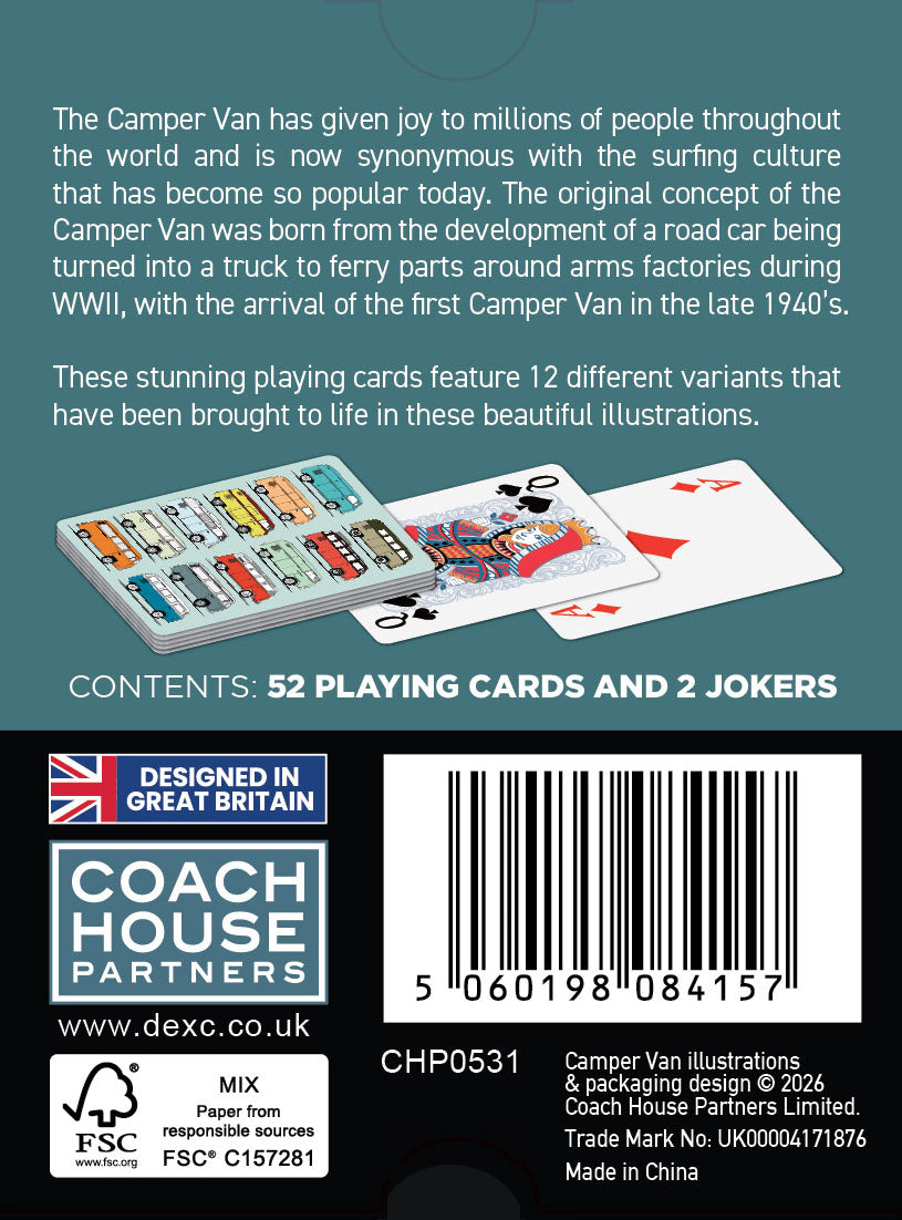 Camper Van Playing Cards (MINIMUM ORDER QUANTITY x 6 UNITS)