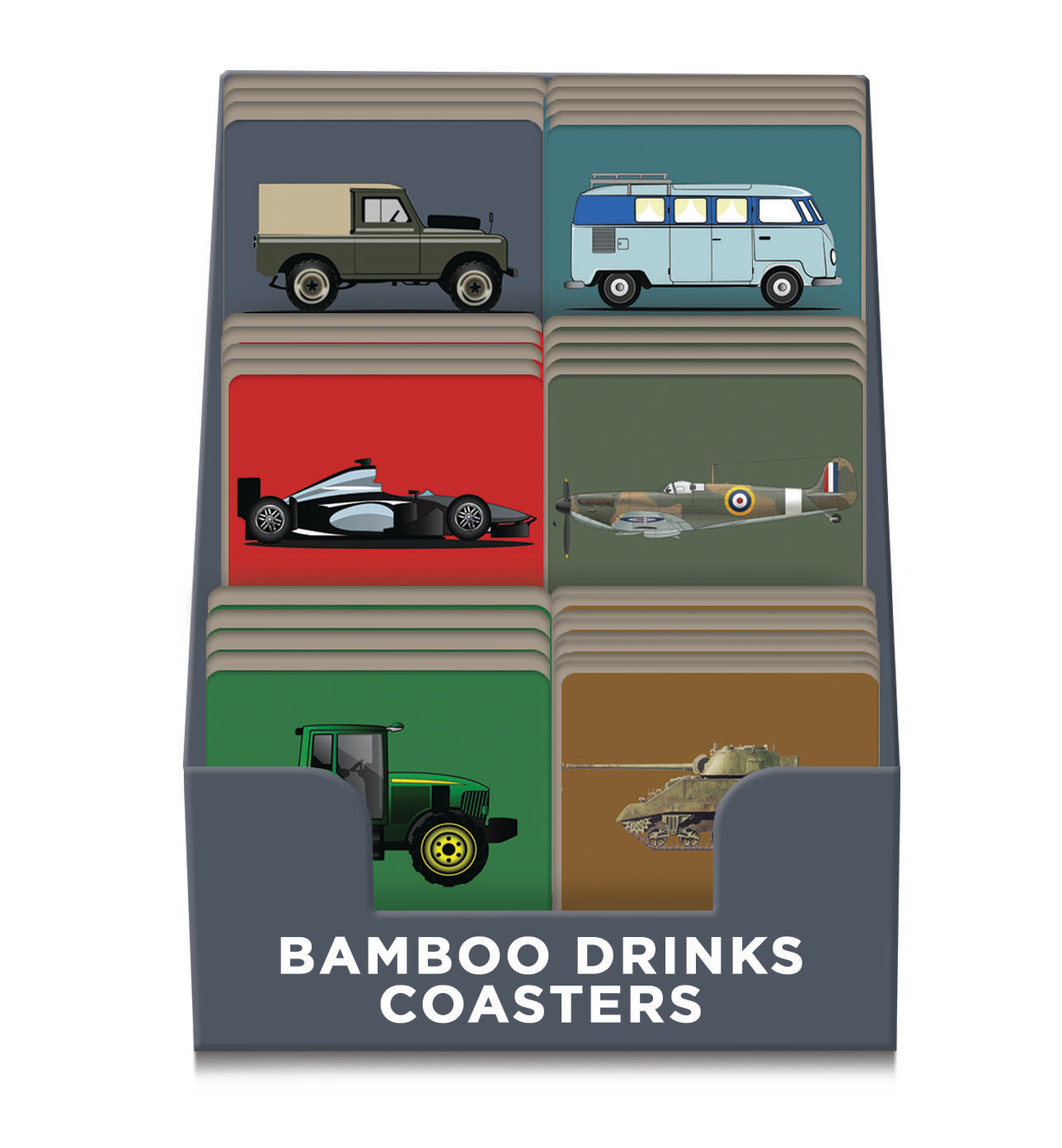 Bamboo Drinks Coasters Display Unit (24 units)