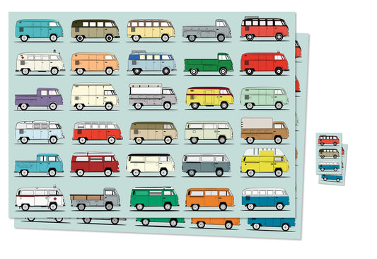 Camper Van Gift Wrap + Gift Tag x2 (MINIMUM ORDER QUANTITY x 6 UNITS)