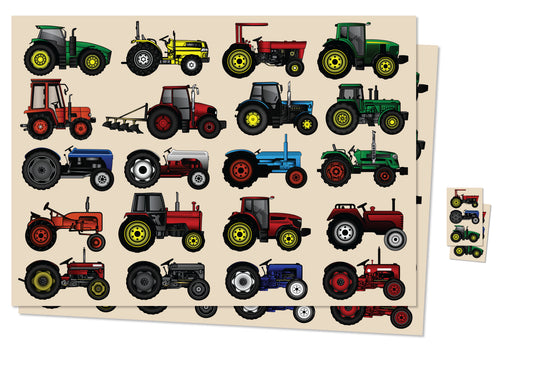 Tractor Gift Wrap + Gift Tag x2 (MINIMUM ORDER QUANTITY x 6 UNITS)