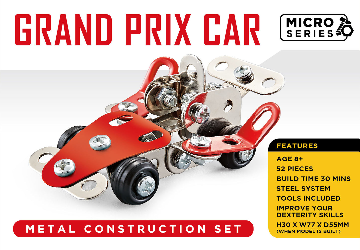 Micro Series Grand Prix Car Metal Construction Set (MINIMUM ORDER QUANTITY x 6 UNITS)
