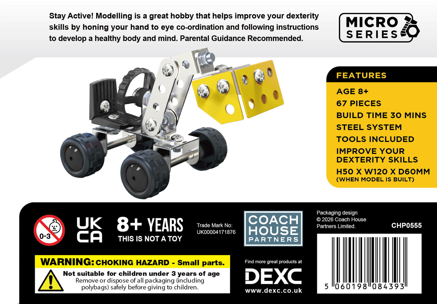 Micro Series Digger Metal Construction Set (MINIMUM ORDER QUANTITY x 6 UNITS)