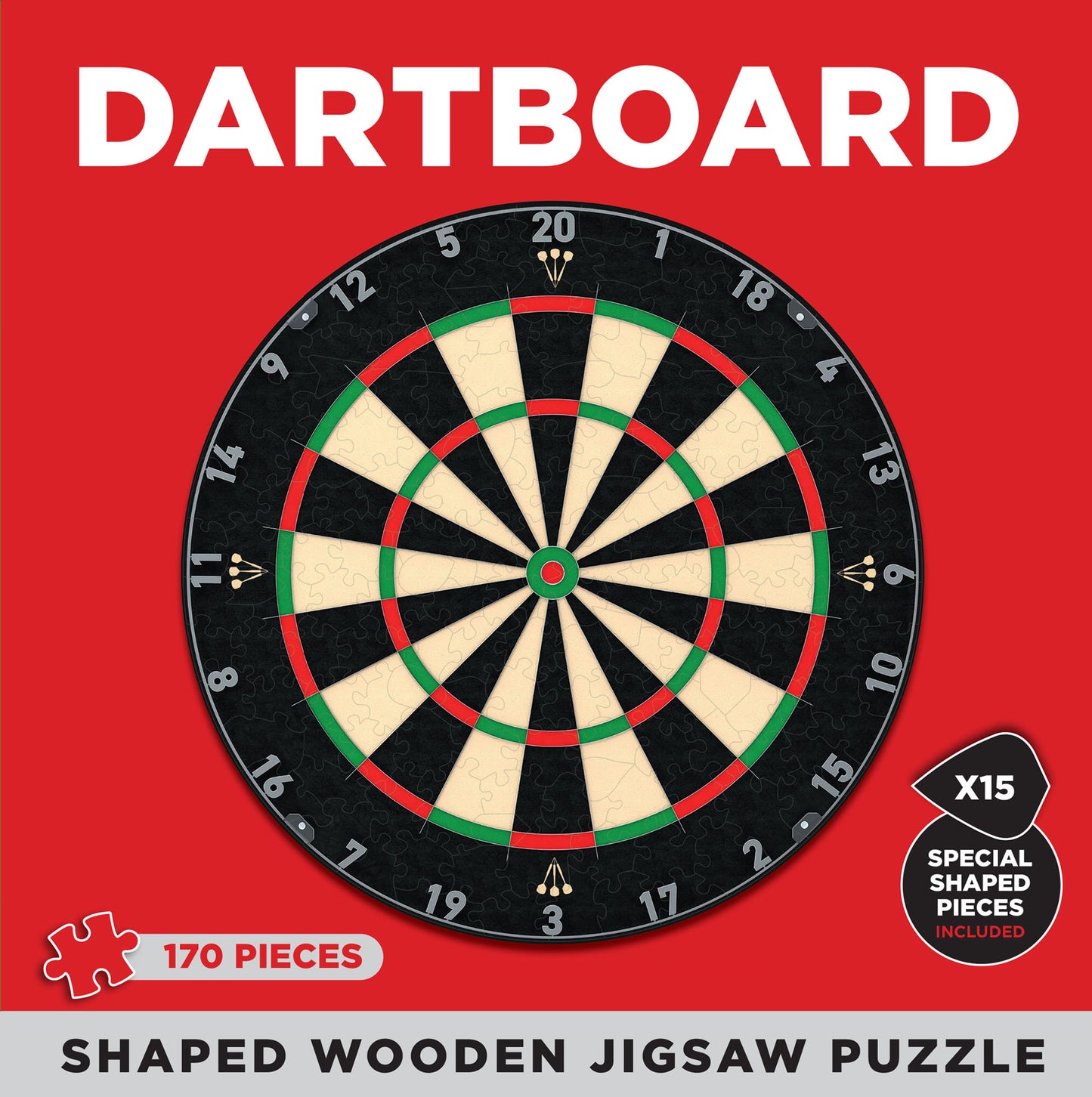 Dartboard Wooden Shaped Jigsaw (MINIMUM ORDER QUANTITY x 5 UNITS)