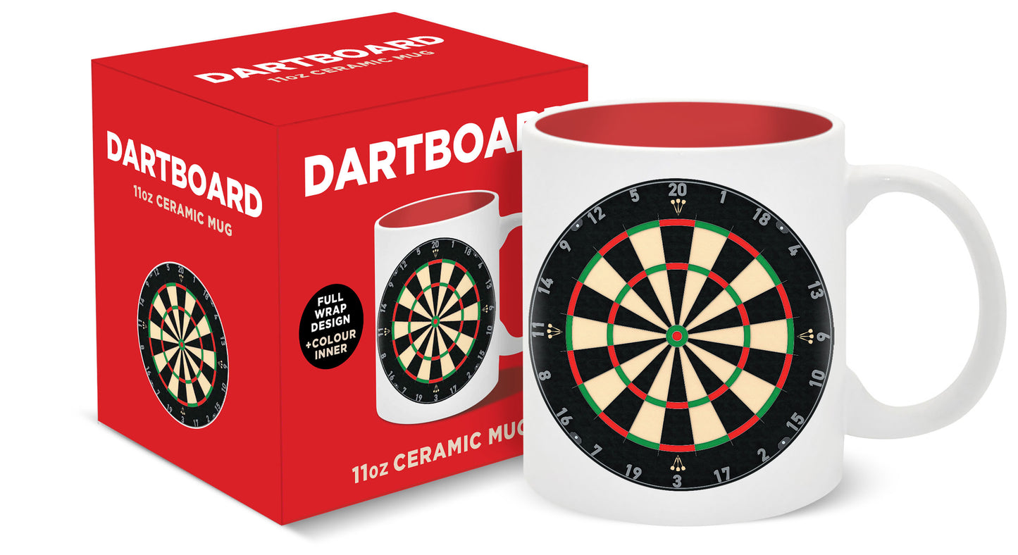 Dartboard Ceramic Mug 11oz (MINIMUM ORDER QUANTITY X 4 UNITS)