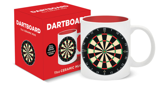 Dartboard Ceramic Mug 11oz (MINIMUM ORDER QUANTITY X 4 UNITS)