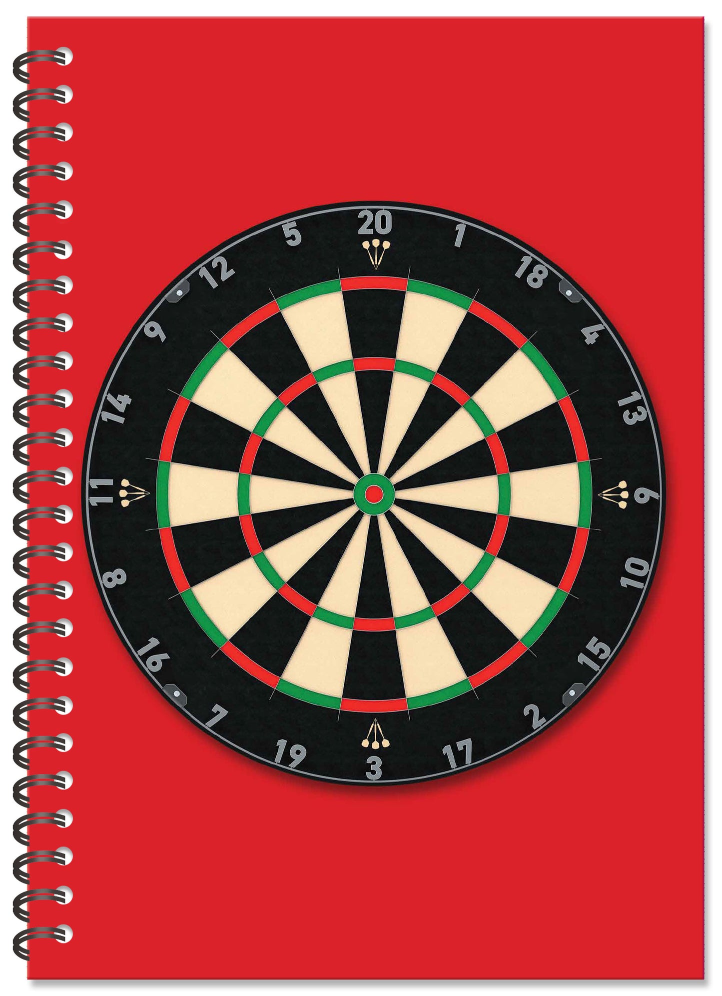 Dartboard Spiral Bound Notebook  (A5 Lined Pages) (MINIMUM ORDER QUANTITY x 4 UNITS)