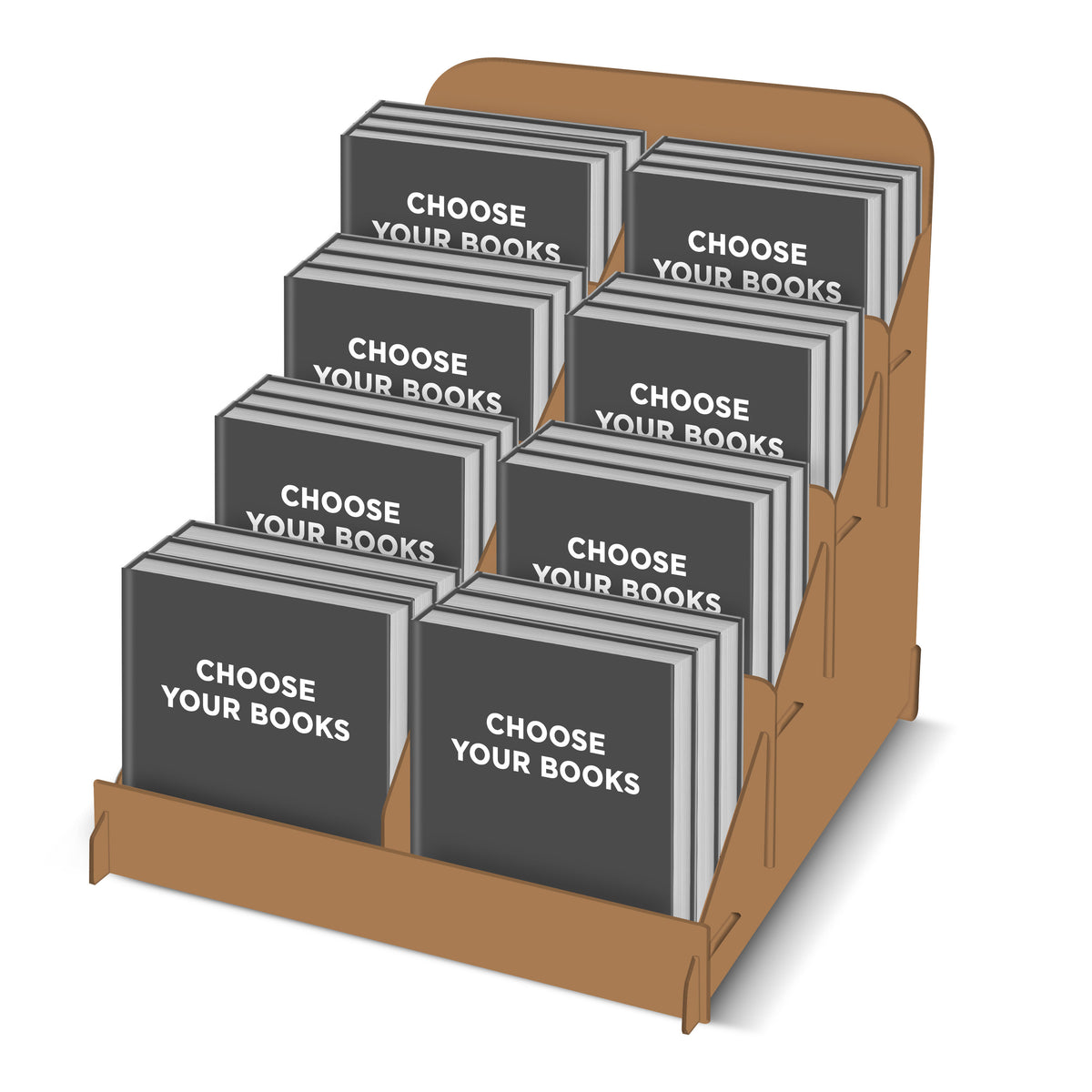 Grey Wooden Display Unit (4 tier)