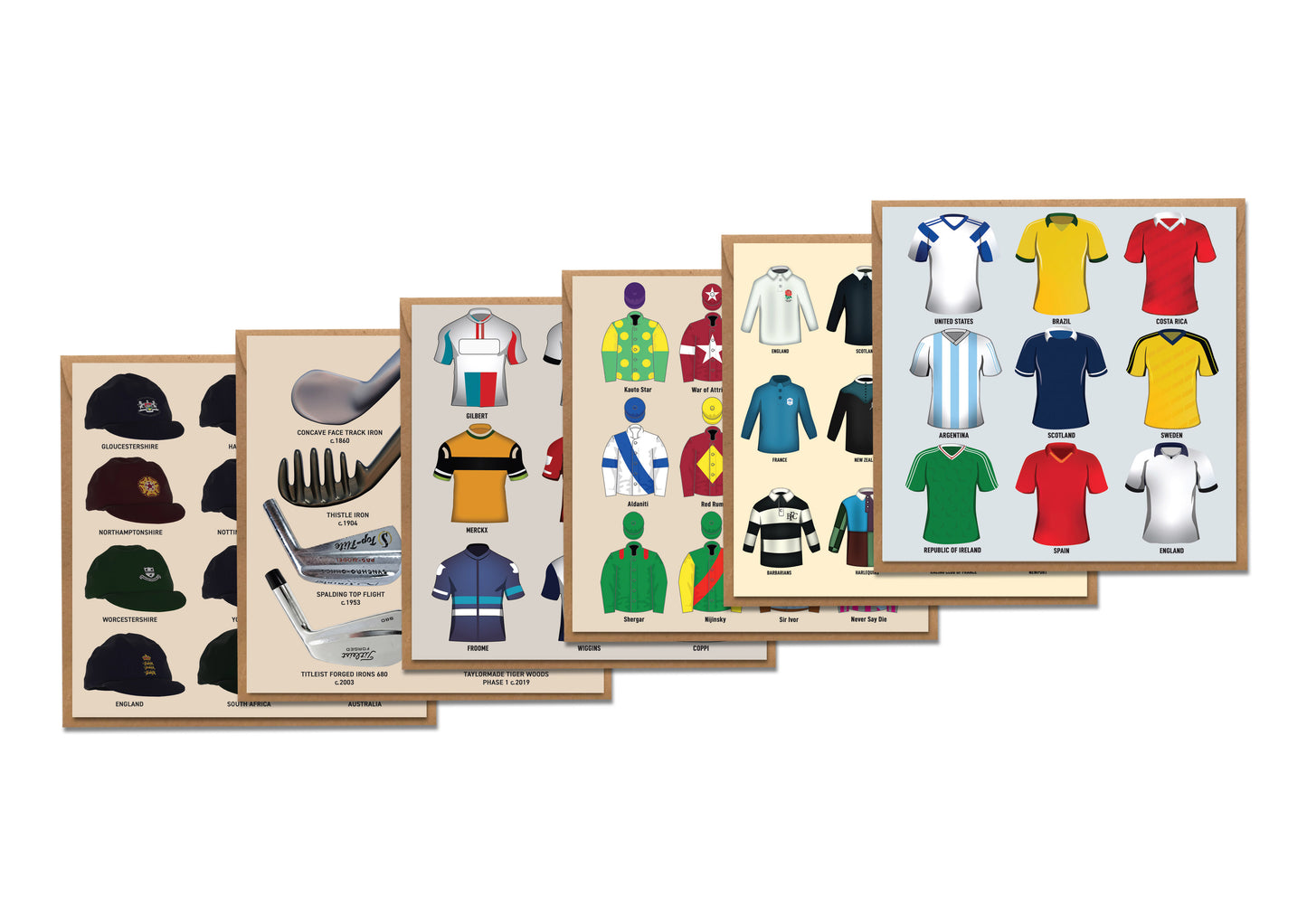 Sports Greetings Cards  - 6 pack (MINIMUM ORDER QUANTITY x 4 UNITS)