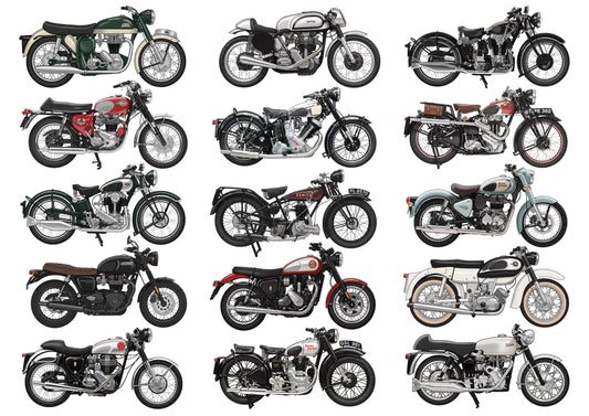 British Motorcycles A3 Print (MINIMUM ORDER QUANTITY x 4)