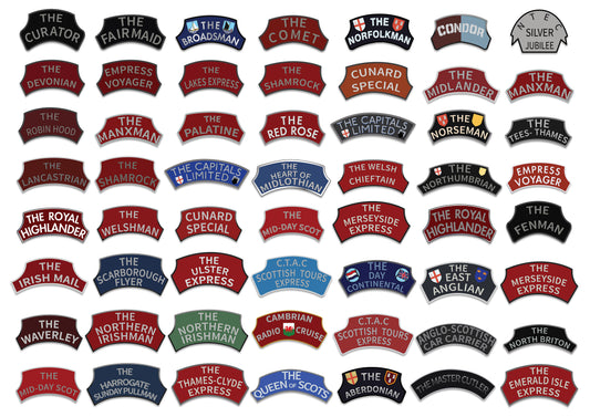 Steam Train Name Plates A3 Print (MINIMUM ORDER QUANTITY x 4 )
