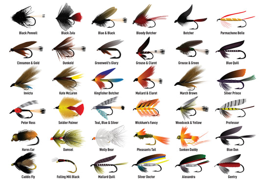 Vintage Fly Fishing A3 Print (MINIMUM ORDER QUANTITY x 4 UNITS)