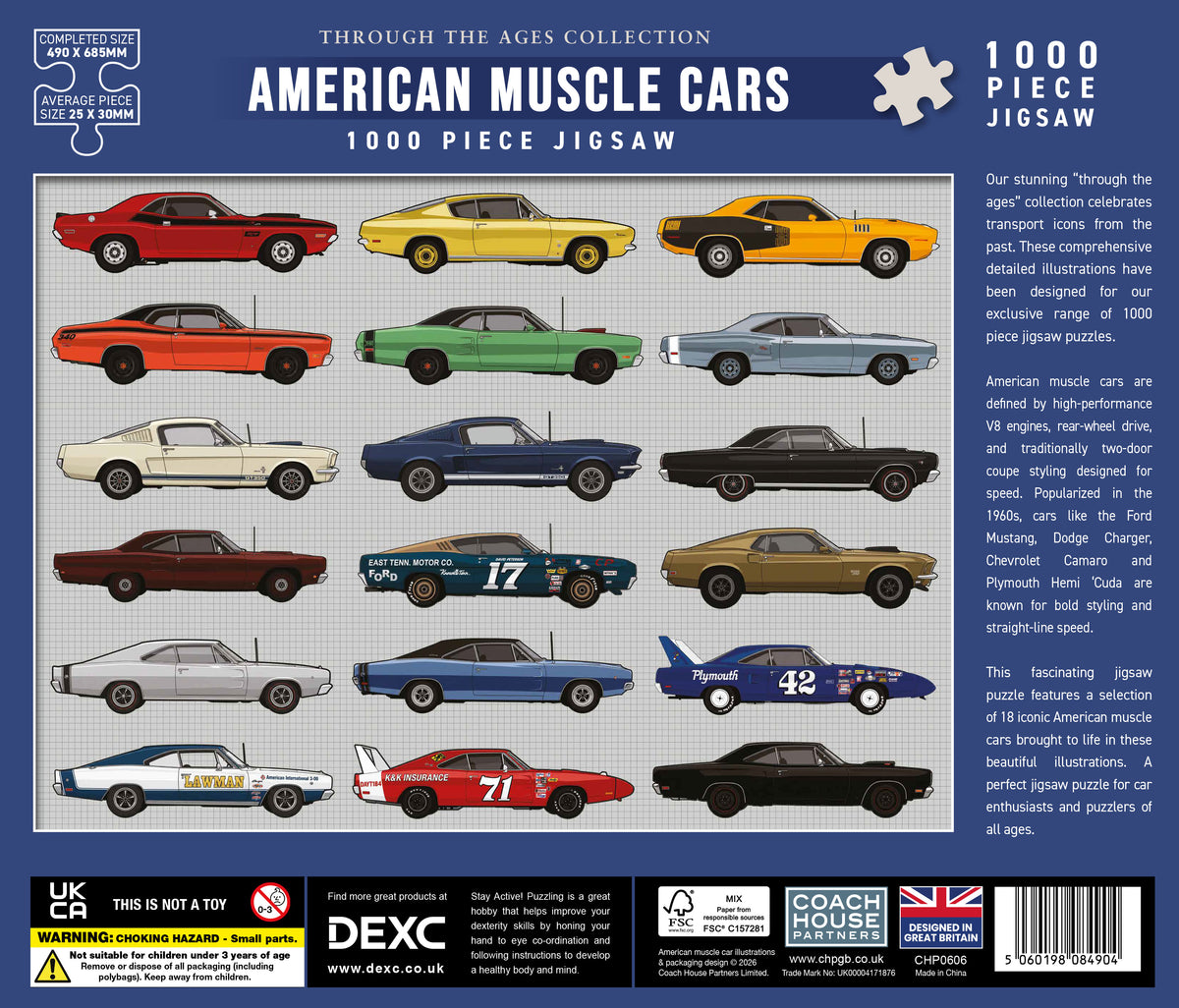 American Muscle Cars 1000 Piece Jigsaw