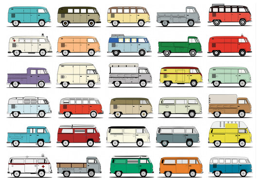 Camper Van A3 Print ( MINIMUM ORDER QUANTITY x 4 UNITS )