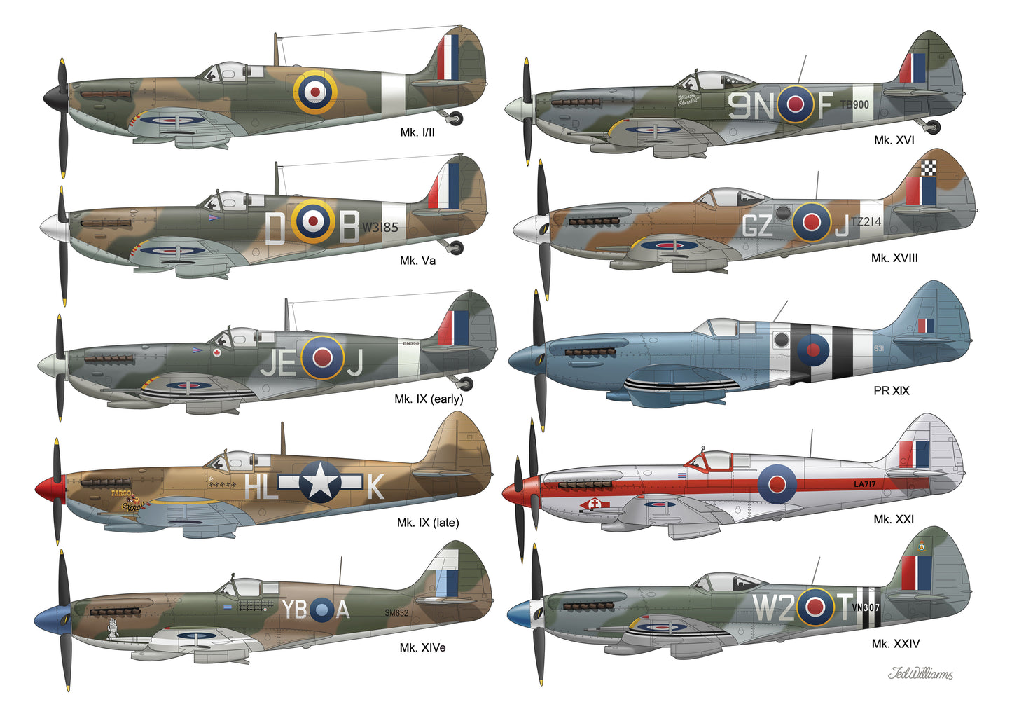 Spitfire A3 Print ( MINIMUM ORDER QUANTITY x 4 UNITS )